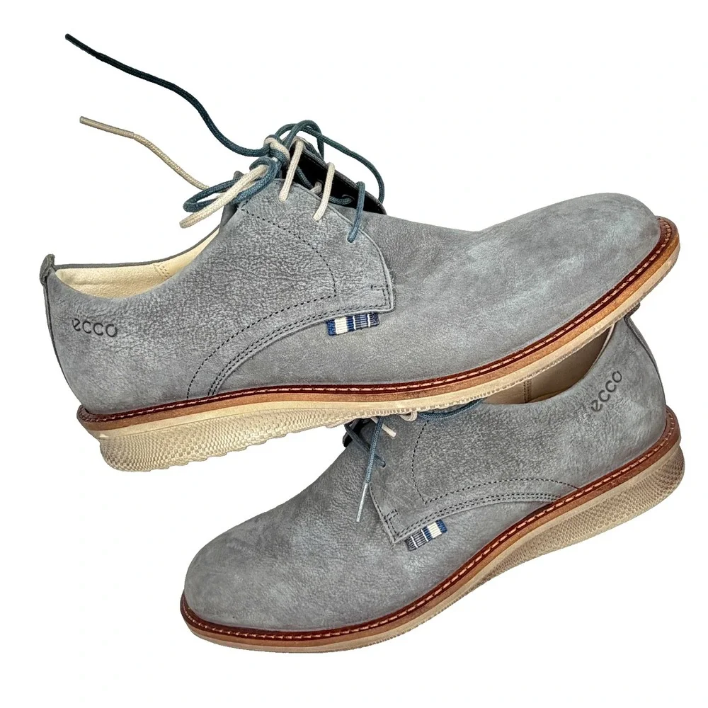 ECCO gray suede lace-up derby shoes men's‎ EU 40 (US ~7–7.5)